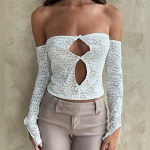 Tiger Mist Nola Top - White